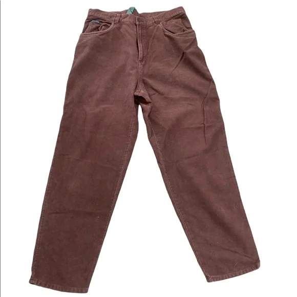 Ralph Lauren Women's Brown Velvet Pants Trousers Cotton Size 16. - Picture 2 of 5